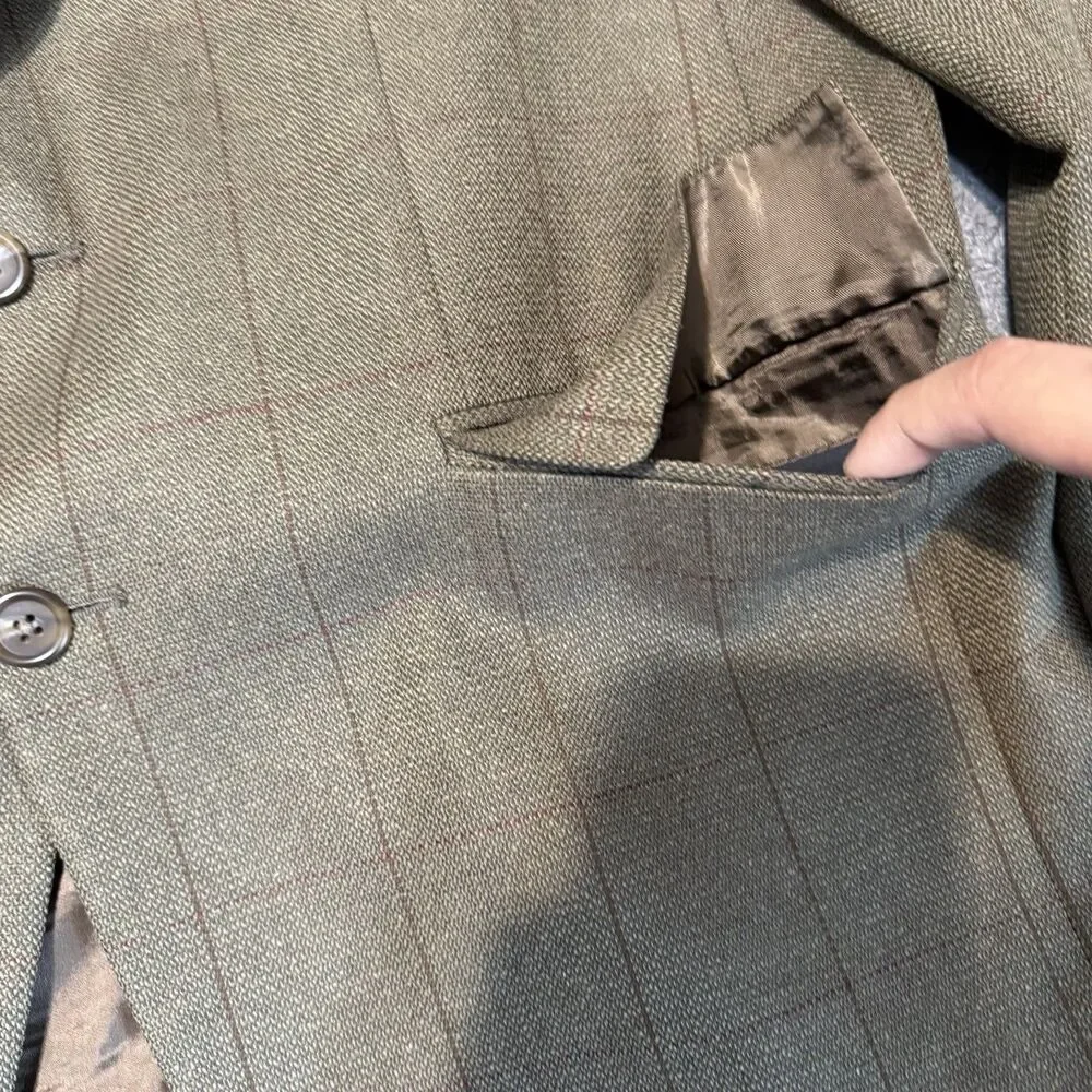Vintage 90s Polo University Ralph Lauren Men's Jacket Size 41 Silk Wool Tweed